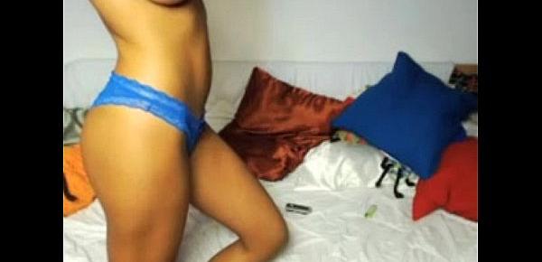  gorgeous girl in blue panties with nice tits -tinycam.org